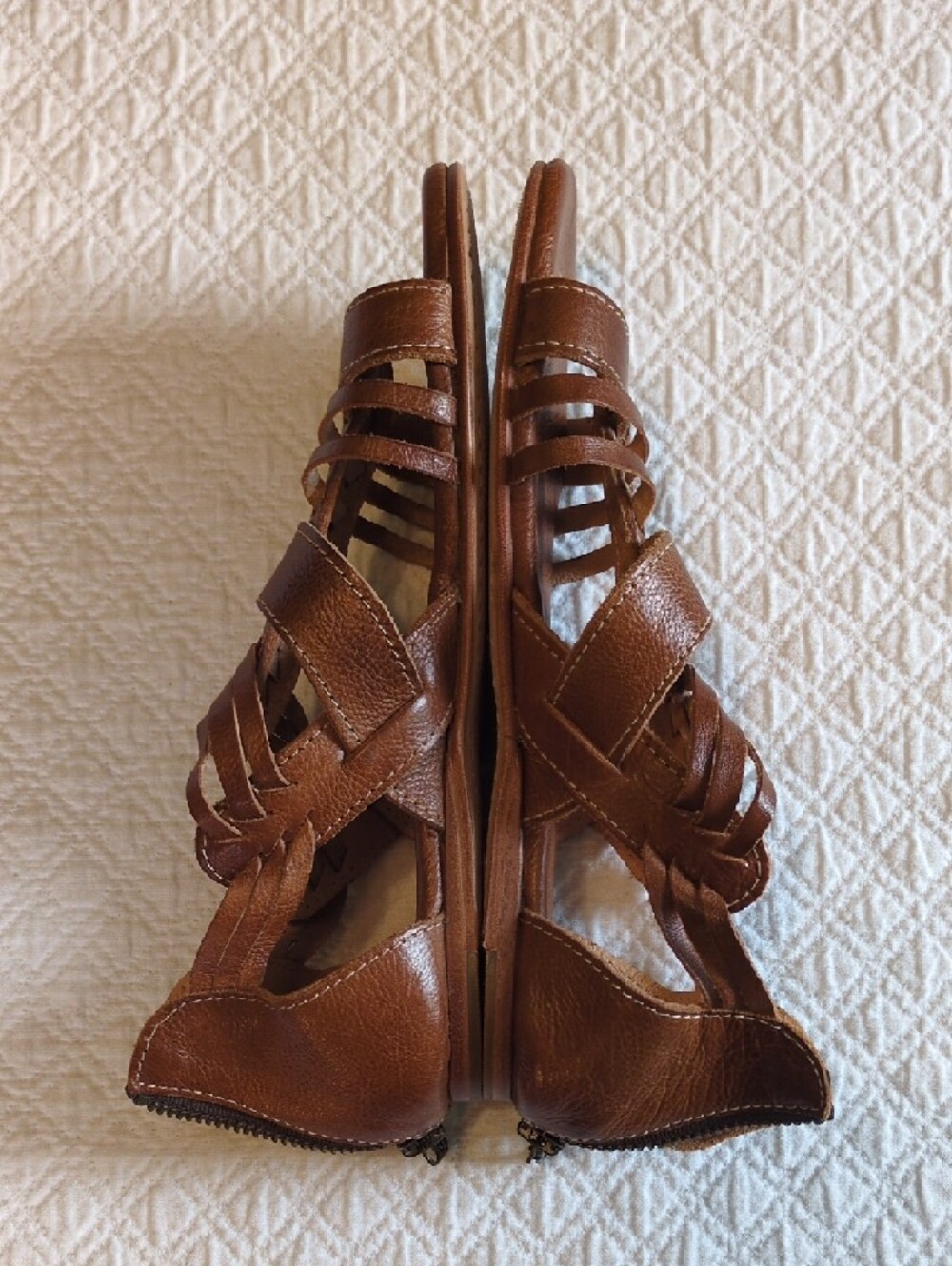BED|STU Cara Brown Leather Strappy Gladiator Sandals Size 7.5 - Picture 2 of 12